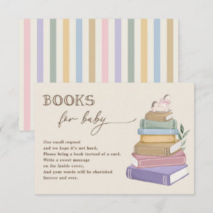 Tarjeta De Recepción Libros antiguos de cuentos para bebé niña