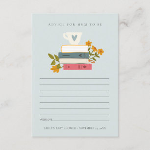 Tarjeta De Recepción Libros apilados Consejo Floral para Mamá Baby Show