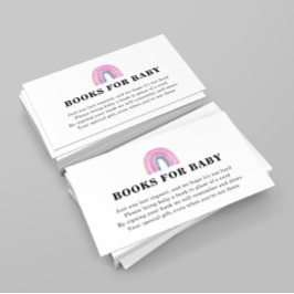 Tarjeta De Recepción Libros arcoiris para Baby Shower