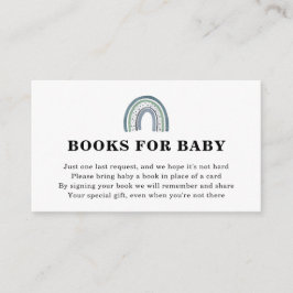Tarjeta De Recepción Libros arcoiris para Baby Shower
