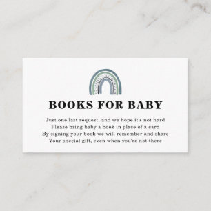 Tarjeta De Recepción Libros arcoiris para Baby Shower