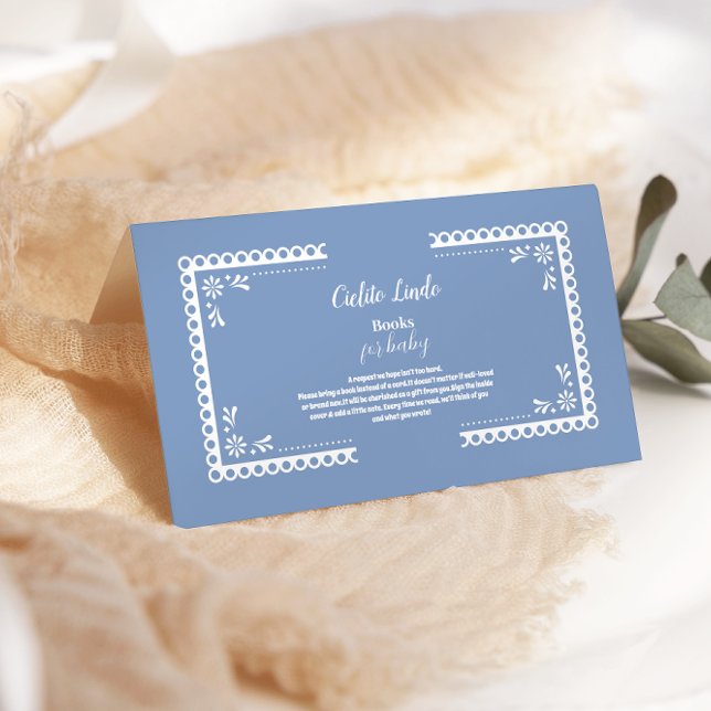 Tarjeta De Recepción Libros azules de Cielito Lindo para bebés (Subido por el creador)