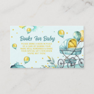 Tarjeta De Recepción Libros Azules para Bebé - Solicitud de libro de Ba