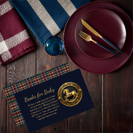 Tarjeta De Recepción Libros azules para bebés de caballos de Roca Prepp