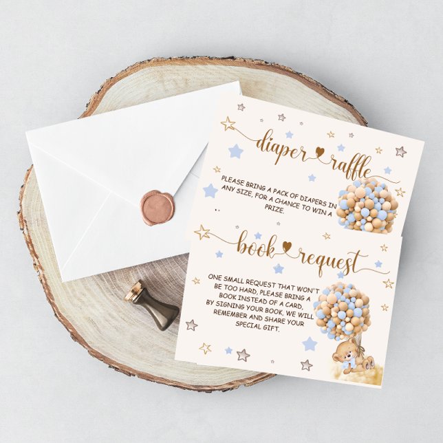 Tarjeta De Recepción Libros azules para bebés y pañales (Subido por el creador)