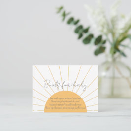Tarjeta De Recepción Libros Baby Shower Boho Sunshine para Baby Shower