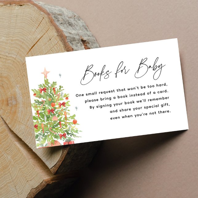 Tarjeta De Recepción Libros Baby Shower De Árboles De Navidad Para Bebé (Subido por el creador)