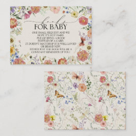 Tarjeta De Recepción Libros Baby Shower De Flor Silvestre Presionados P