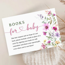 Libros Baby Shower De Flores Silvestres Para Bebés