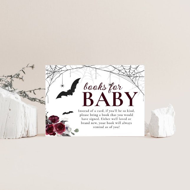 Tarjeta De Recepción Libros Baby Shower De Halloween Para Bebés (Subido por el creador)