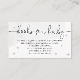 Tarjeta De Recepción Libros Baby Shower De Little Star Para Baby Gray