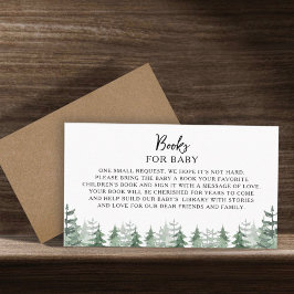 Tarjeta De Recepción Libros Baby Shower de pino-árbol acuático para beb