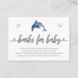 Tarjeta De Recepción Libros Baby Shower de Sea Life para el bebé
