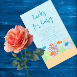Tarjeta De Recepción Libros Baby Shower De Sea Life Para El Bebé