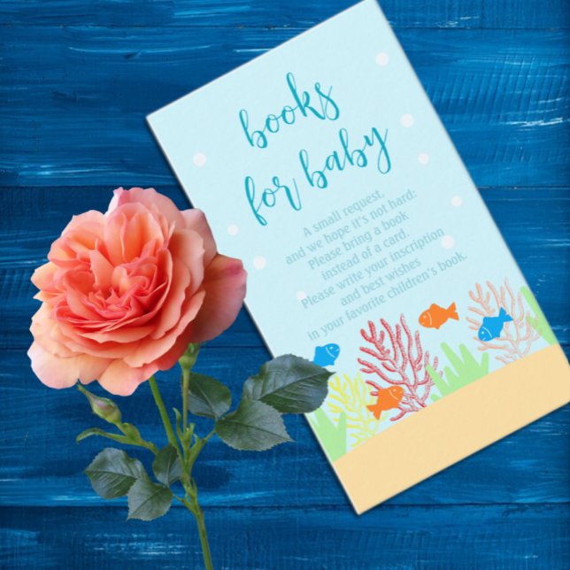 Tarjeta De Recepción Libros Baby Shower De Sea Life Para El Bebé (Subido por el creador)