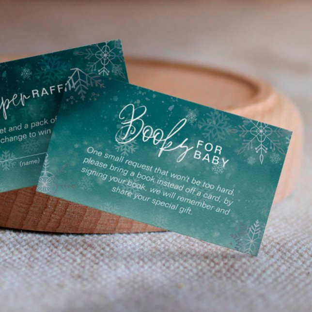 Tarjeta De Recepción Libros Baby Shower De Snowflake Para Bebé (Subido por el creador)