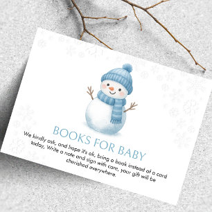 Tarjeta De Recepción Libros Baby Shower De Snowman Para Bebés
