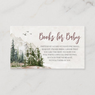 Tarjeta De Recepción Libros Baby Shower de Woodland Mountain para bebé