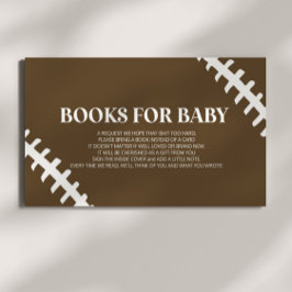 Tarjeta De Recepción Libros Baby Shower Marrones Blancos De Fútbol Para