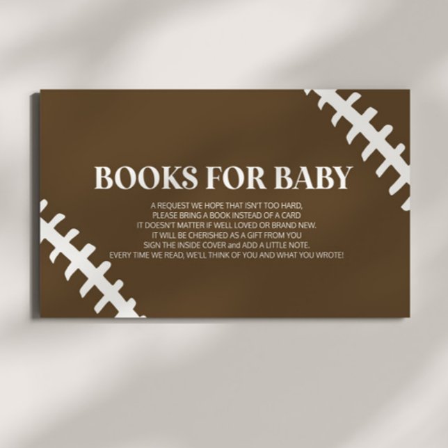 Tarjeta De Recepción Libros Baby Shower Marrones Blancos De Fútbol Para (Subido por el creador)