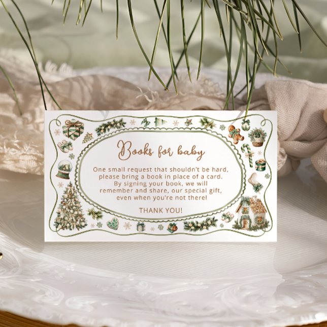 Tarjeta De Recepción Libros Baby Shower Neutrales De Género Invierno Pa (Subido por el creador)