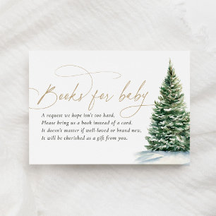 Tarjeta De Recepción Libros Baby Shower para bebé en el árbol de Navida