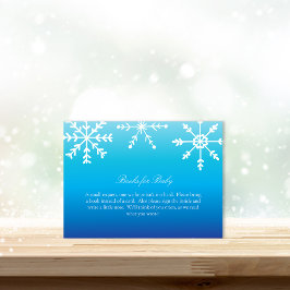 Tarjeta De Recepción Libros Blue Snowflake Para Baby Shower