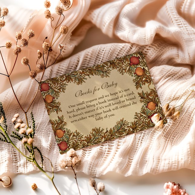 Tarjeta De Recepción Libros botánicos de Art Nouveau para el bebé (Subido por el creador)