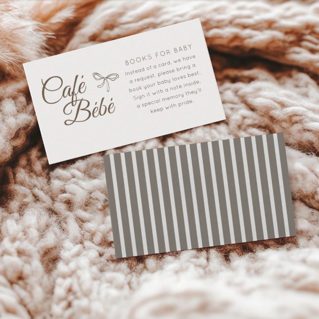 Tarjeta De Recepción Libros Cafe Bebe para el Baby Shower (Subido por el creador)