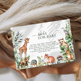 Tarjeta De Recepción Libros caprichosos de animales de Woodland para Ba