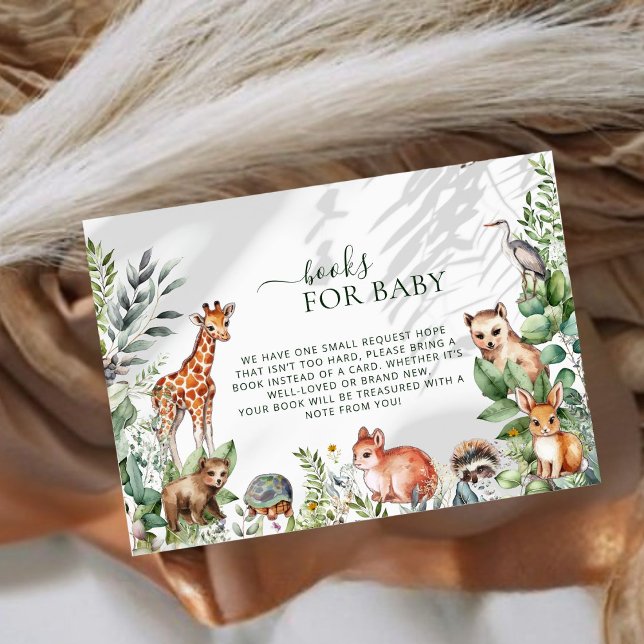 Tarjeta De Recepción Libros caprichosos de animales de Woodland para Ba (Subido por el creador)