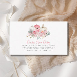 Tarjeta De Recepción Libros Chicas De Calabaza Rosada Para Baby Shower