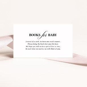 Tarjeta De Recepción Libros clásicos de lujo sencillos en blanco y negr