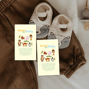 Tarjeta De Recepción Libros Coloridos Divertidos Safari Salvaje Para Fi