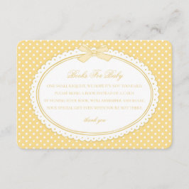 Tarjeta De Recepción Libros Coquette de Gingham Amarillo para Bebé