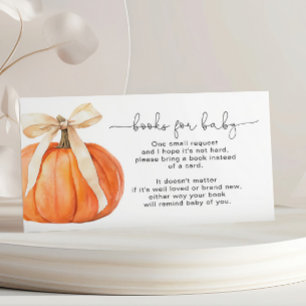 Tarjeta De Recepción Libros de abrigo de calabaza para bebé