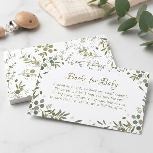Tarjeta De Recepción Libros de Acuarela de Eucalipto Verde Salvia para
