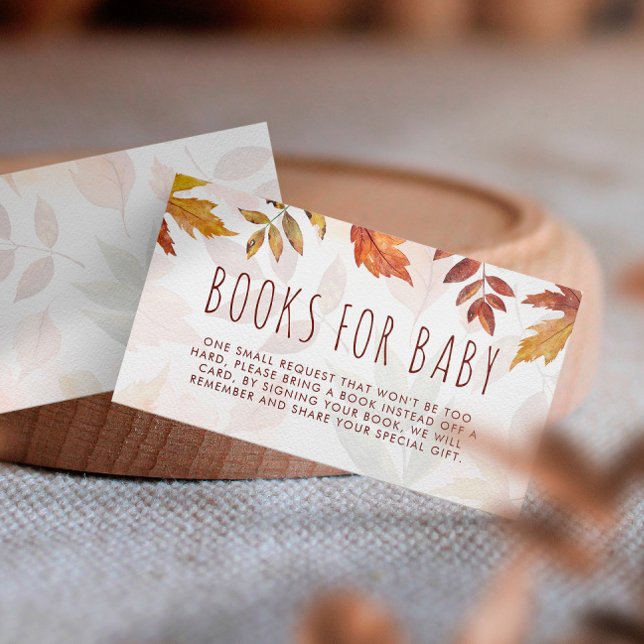 Tarjeta De Recepción Libros De Acuarela De Foliage De Caída Para El Beb (Subido por el creador)