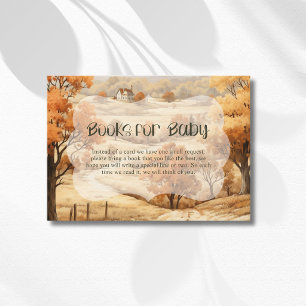 Tarjeta De Recepción Libros de Acuarela del Bosque Otoñal Elegante para