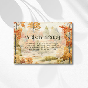 Tarjeta De Recepción Libros de Acuarela del Bosque Otoñal Elegante para