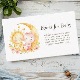 Tarjeta De Recepción Libros de Acuarela del Sol Lunar Celestial para Be