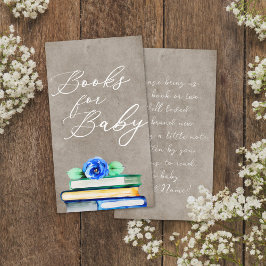 Tarjeta De Recepción Libros de acuarela floral colorida y taúpe para be