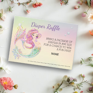 Tarjeta De Recepción Libros de acuarela para sirenas para Baby Shower