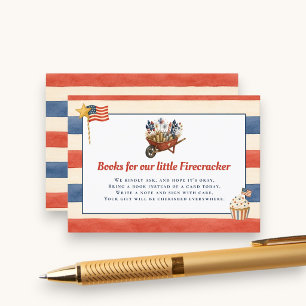 Tarjeta De Recepción Libros de Acuarela Patrióticos para Bebé Cohete