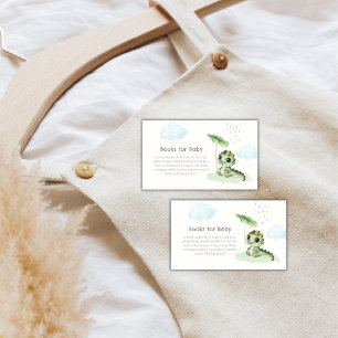 Tarjeta De Recepción Libros de adorable gotita de lluvia pequeño dragón