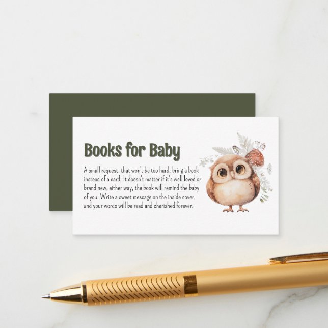 Tarjeta De Recepción Libros de amigos del bosque lindos para bebé (Anverso/Reverso In Situ)