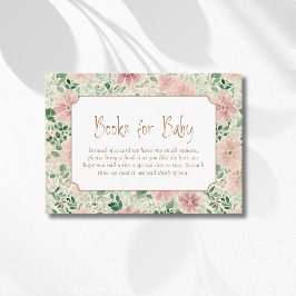 Tarjeta De Recepción Libros de Anemone Sage Blush Grandmillenial Para B