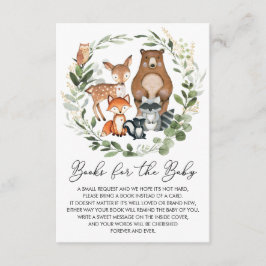 Tarjeta De Recepción Libros de animales de bosque de vegetación suave p