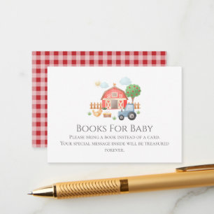 Tarjeta De Recepción Libros de animales de granja en acuarela para baby