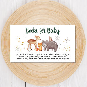 Tarjeta De Recepción Libros De Animales De Winter Woodland Para Baby Sh